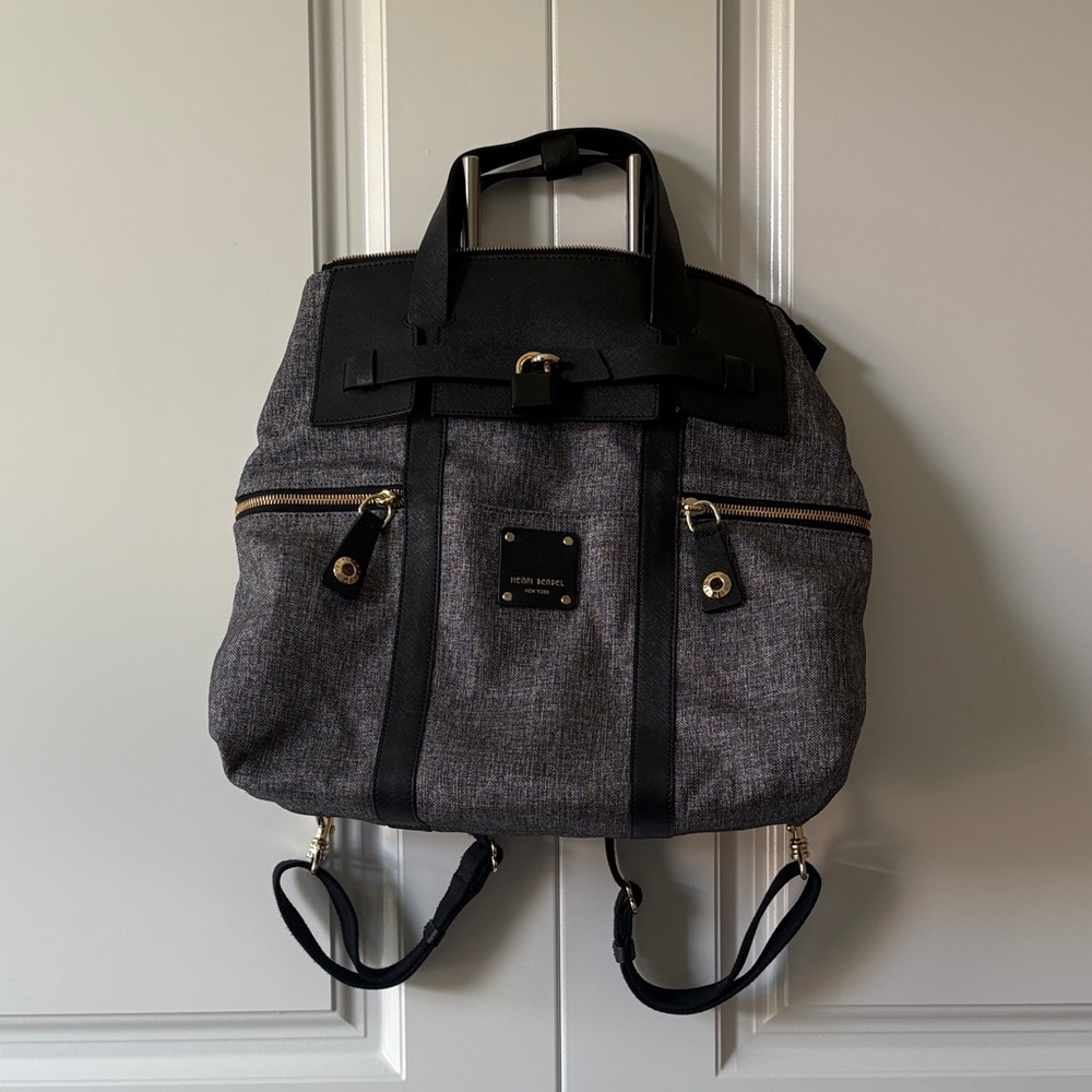 Henri Bendel Black and Gray Women’s Backpack